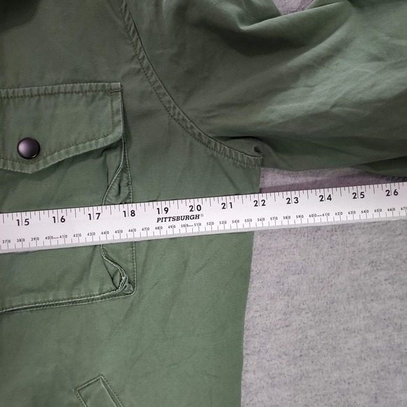 TORRID Women Military Jacket 1 Green Utility Full Zip Long Sleeve Collar Pockets - Picture 5 of 9